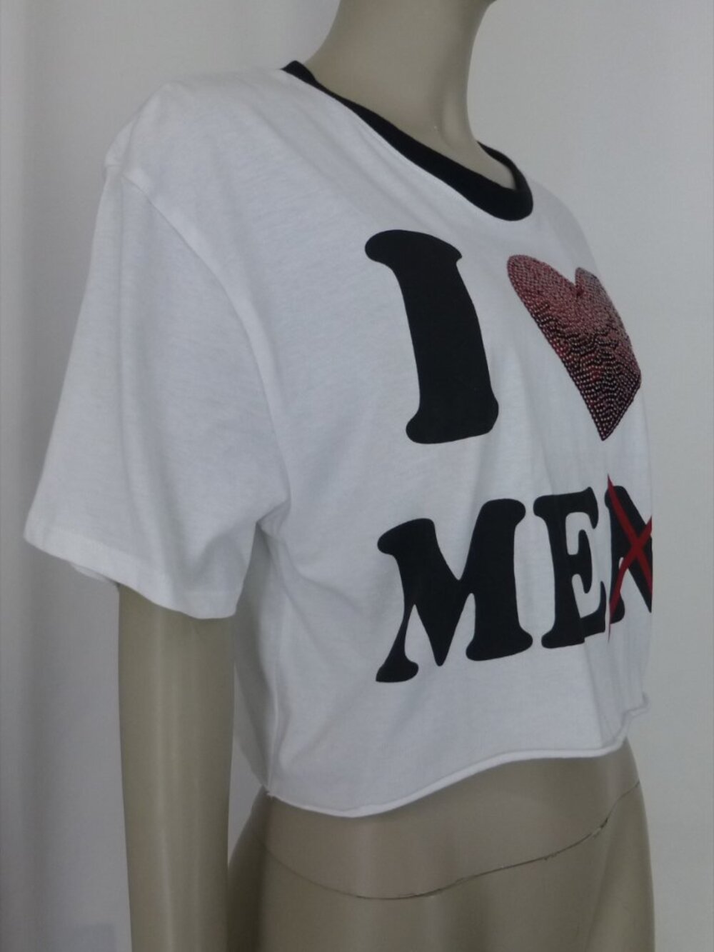 NWT I love Me Short Sleeve Cropped Top (Size S) - Picture 3 of 11
